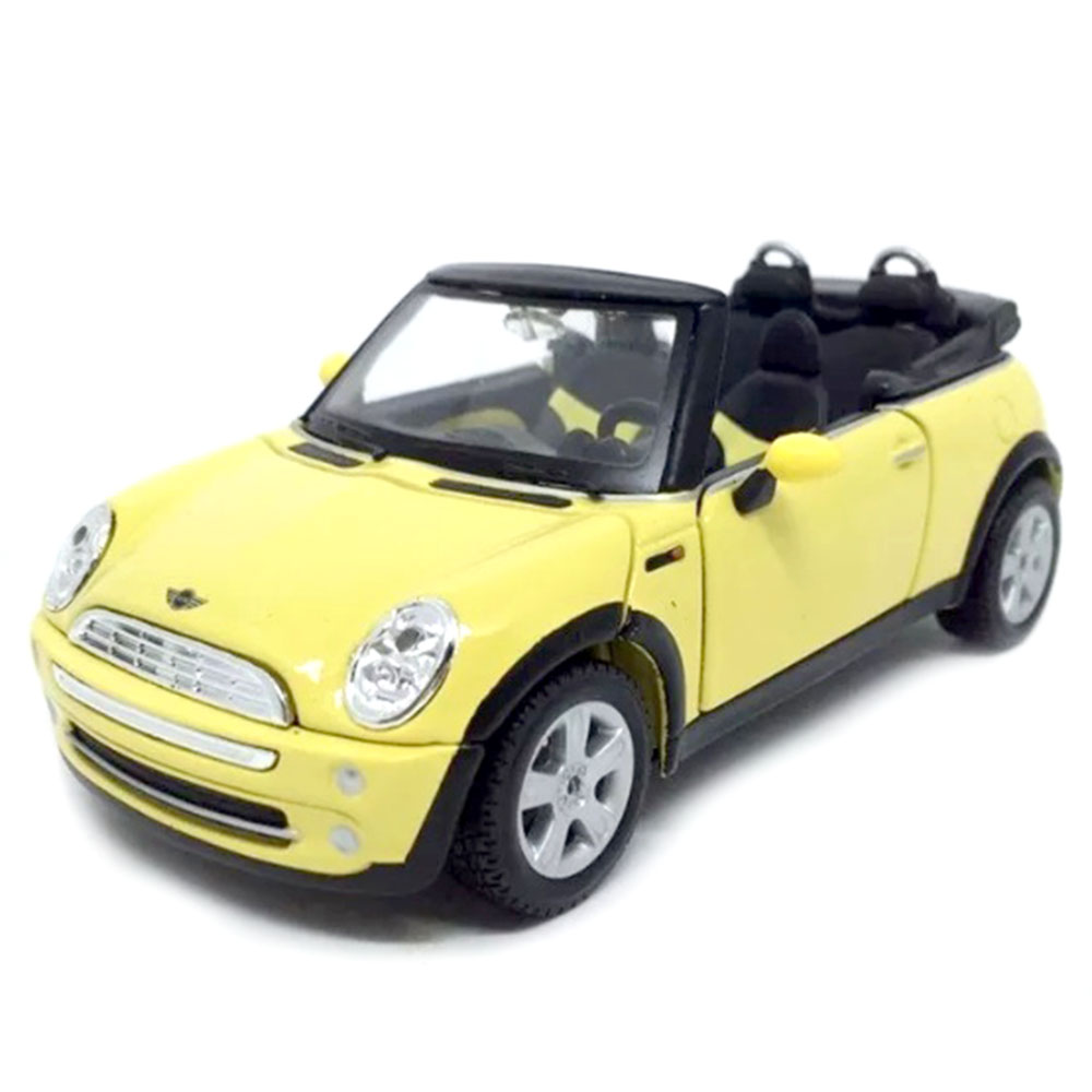 Miniatura Mini Cooper Cabrio Amarelo Maisto 1/24