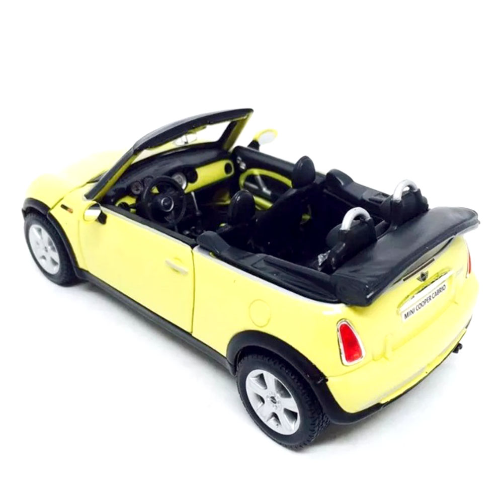 Miniatura Mini Cooper Cabrio Amarelo Maisto 1/24 - Imagem 2
