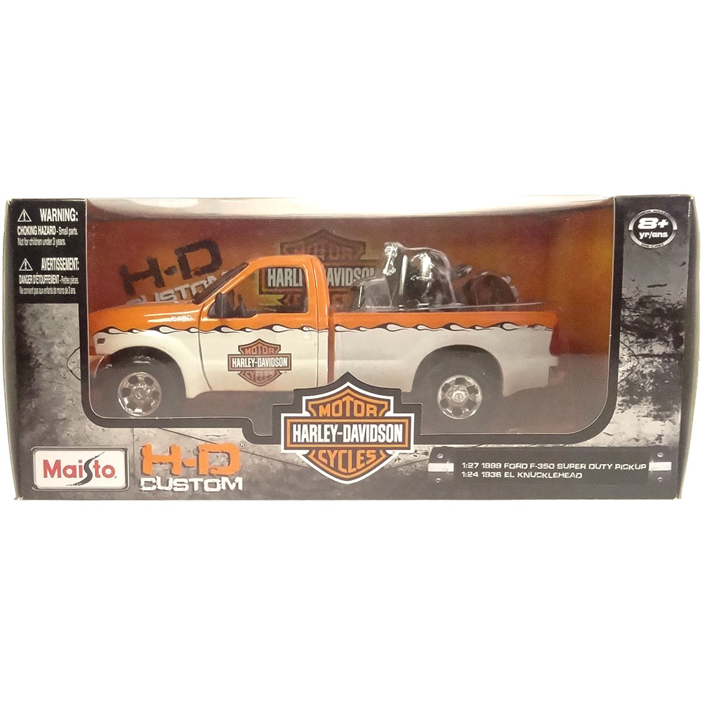 Miniatura F350 S Duty 1999 1/27 El Knucklehead 1936 1/24 - Imagem 5