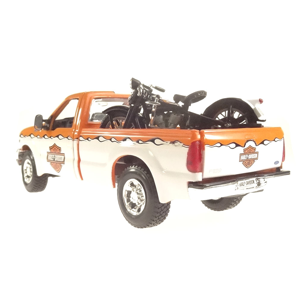 Miniatura F350 S Duty 1999 1/27 El Knucklehead 1936 1/24 - Imagem 2