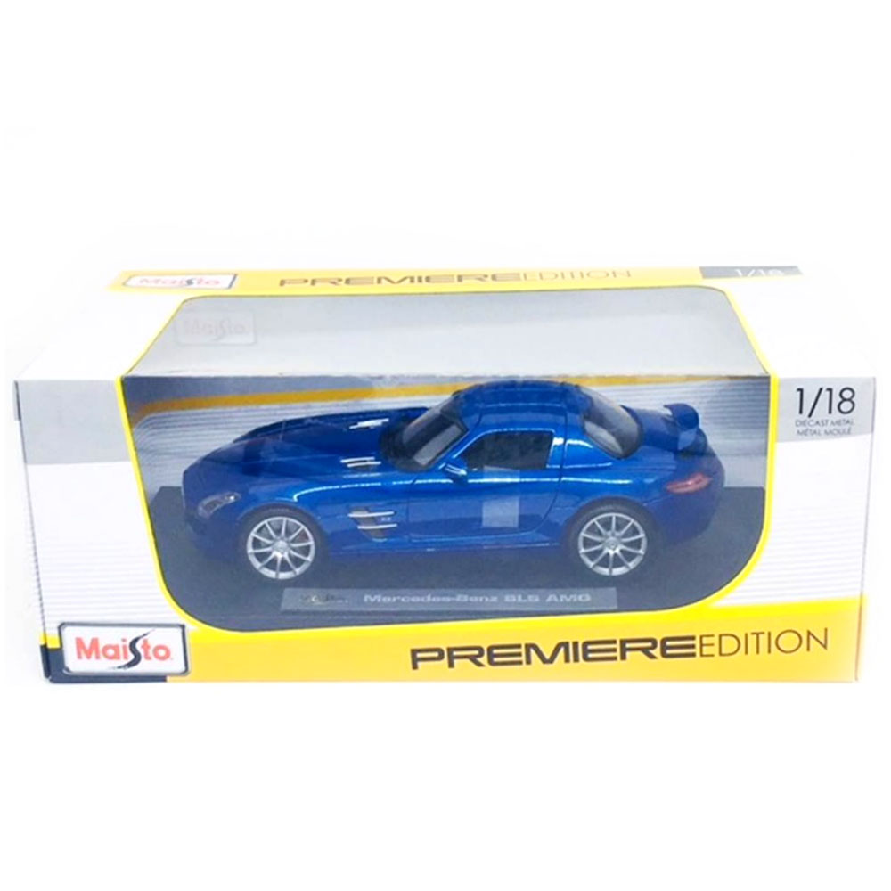 Miniatura Mercedes Benz Sls Amg Azul Maisto 1/18 - Imagem 4