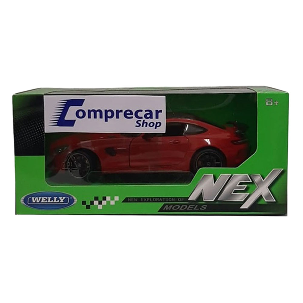 Miniatura Mercedes-Benz AMG GT-R Vermelho Welly 1/24 - Imagem 7