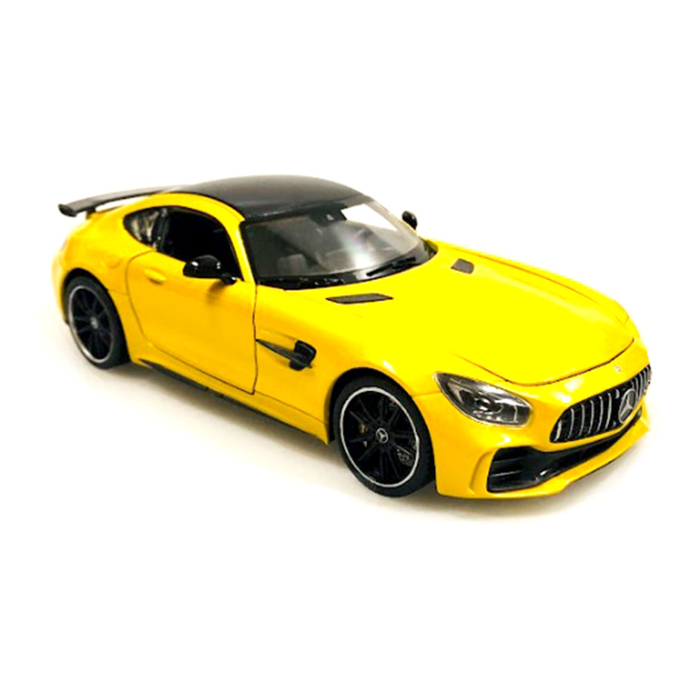Miniatura Mercedes-Benz AMG GT-R Amarelo Welly 1/24 - Imagem 3