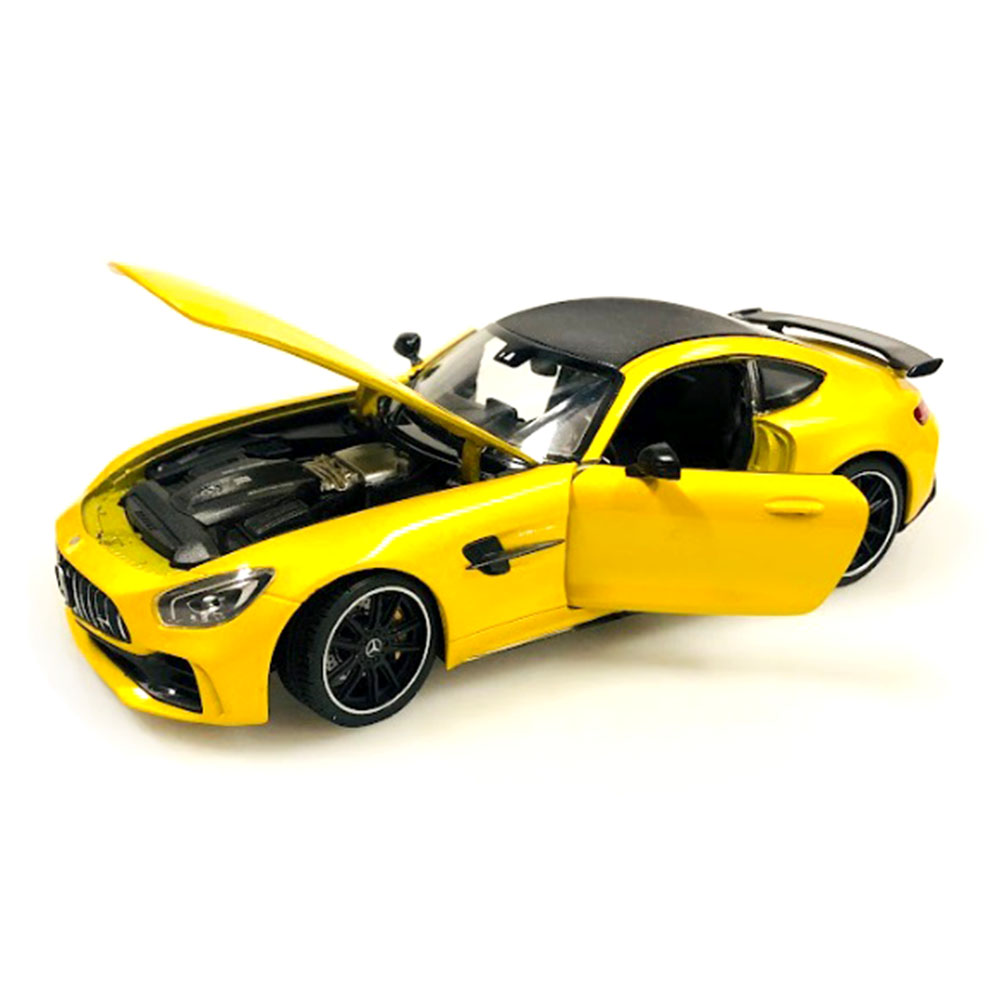 Miniatura Mercedes-Benz AMG GT-R Amarelo Welly 1/24 - Imagem 5