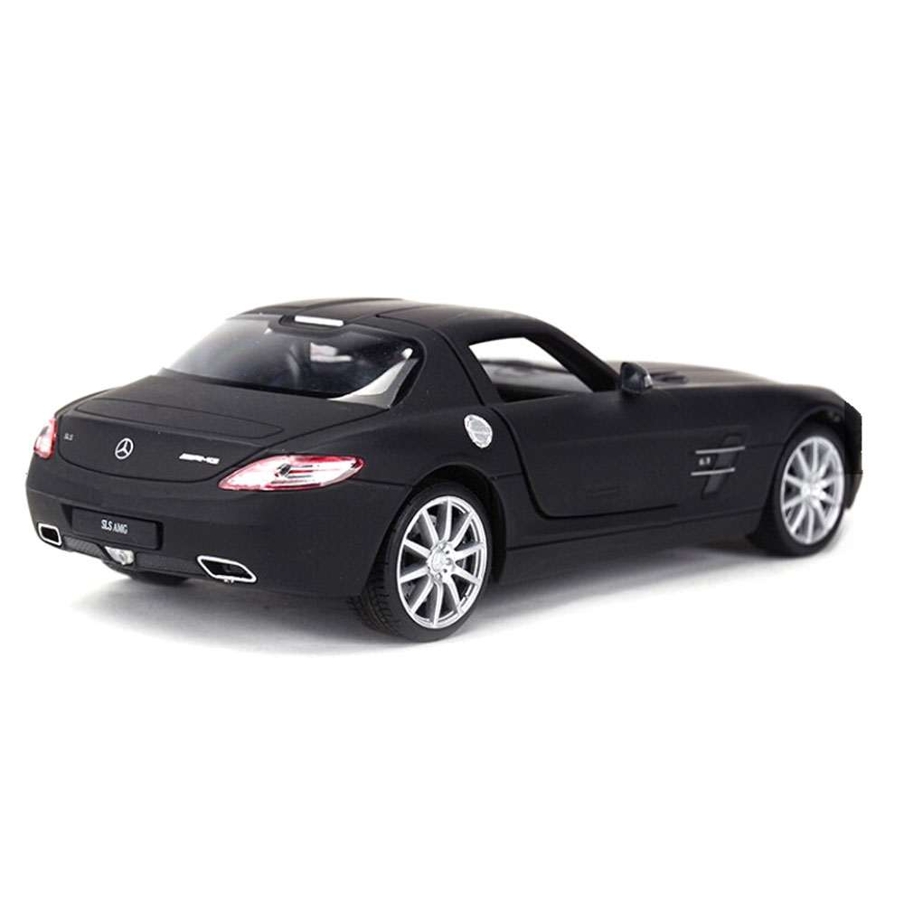 Miniatura Mercedes-Benz SLS AMG Preto Fosco Welly 1/24 - Imagem 3