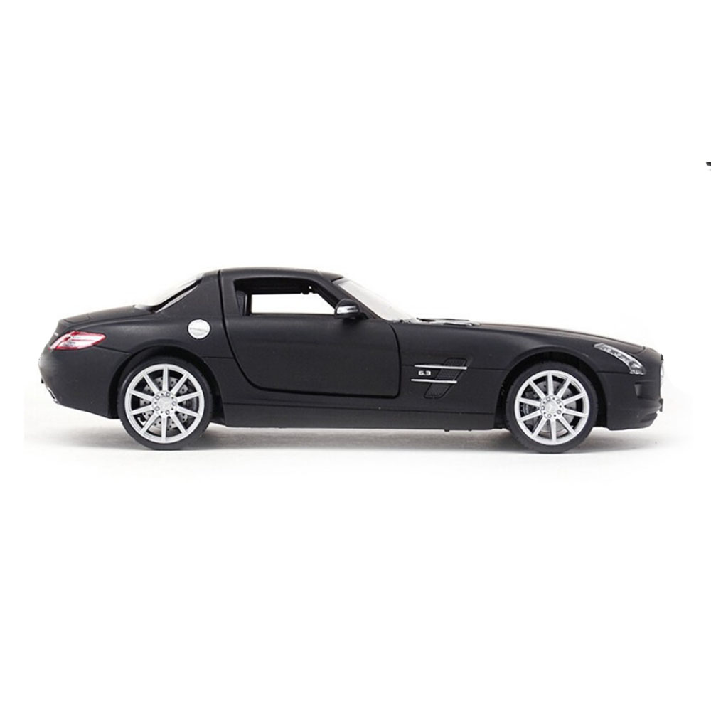 Miniatura Mercedes-Benz SLS AMG Preto Fosco Welly 1/24 - Imagem 2