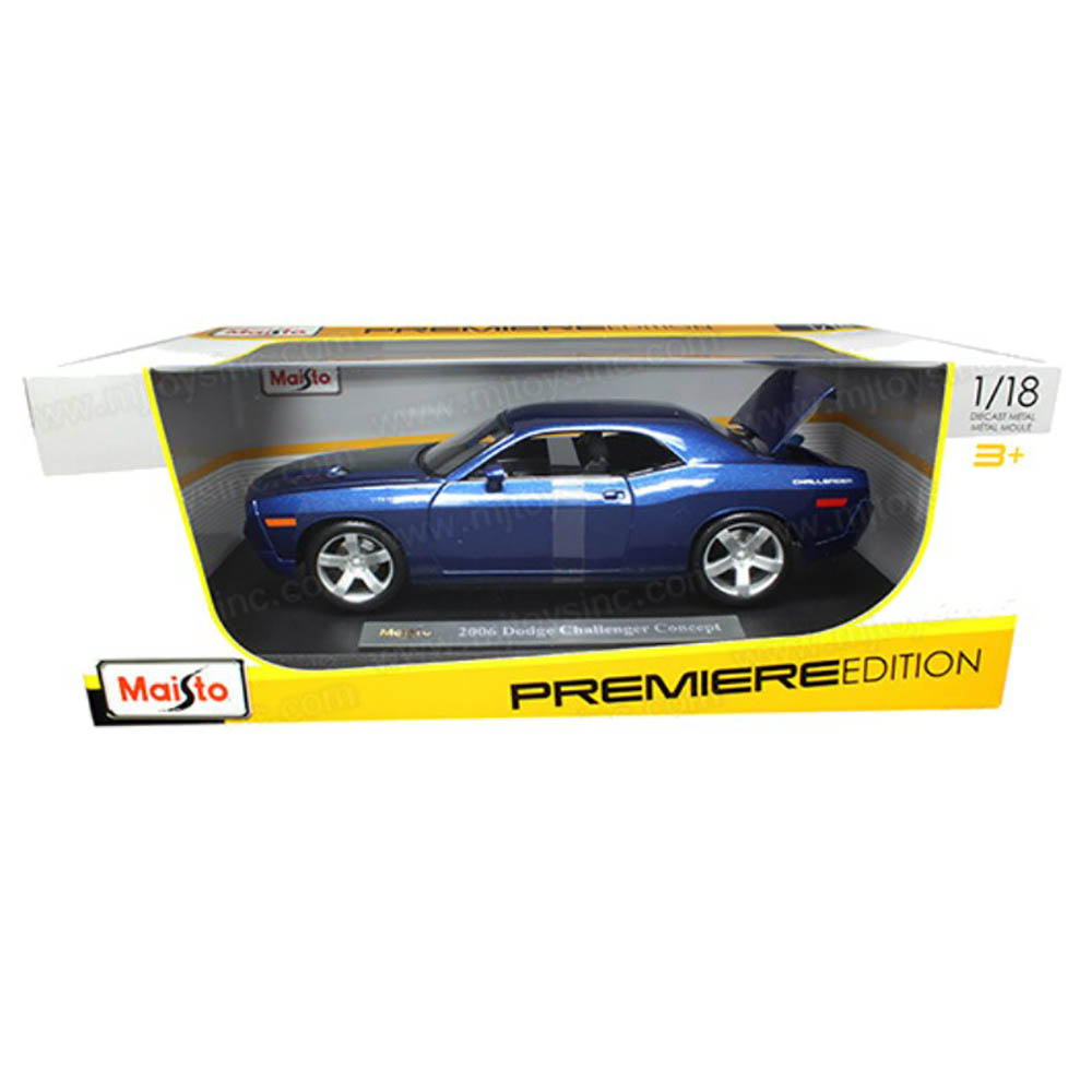 Miniatura Dodge Challenger Concept 2006 Azul Maisto 1/18 - Imagem 4
