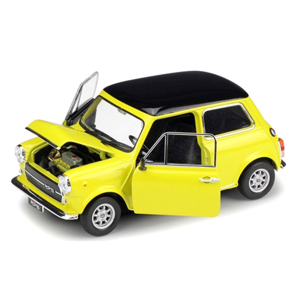 Miniatura Mini Cooper 1300 Amarelo Welly 1/24 - Imagem 2