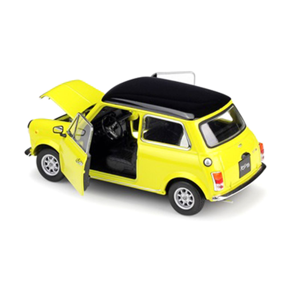 Miniatura Mini Cooper 1300 Amarelo Welly 1/24 - Imagem 4
