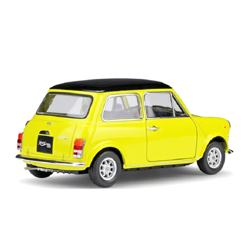 Miniatura Mini Cooper 1300 Amarelo Welly 1/24 - Imagem 3
