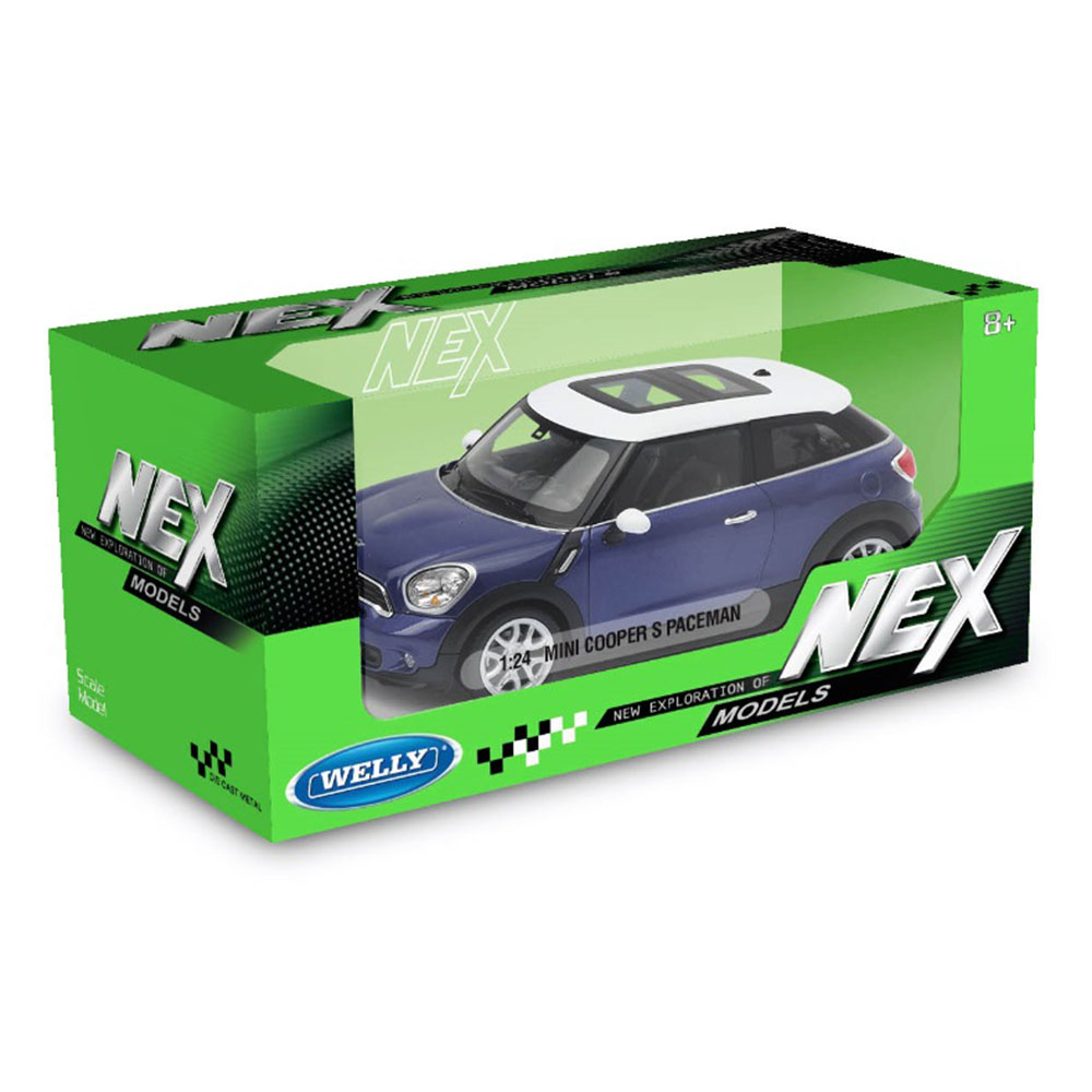 Miniatura Mini Cooper S Paceman Azul Welly 1/24 - Imagem 6