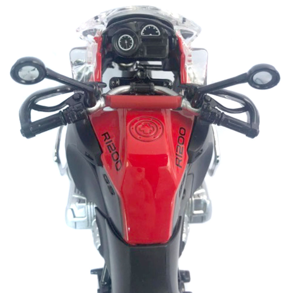 Miniatura Da Moto Bmw R1200 Gs, 22 Centímetros, Vermelho 1/9 - Imagem 5