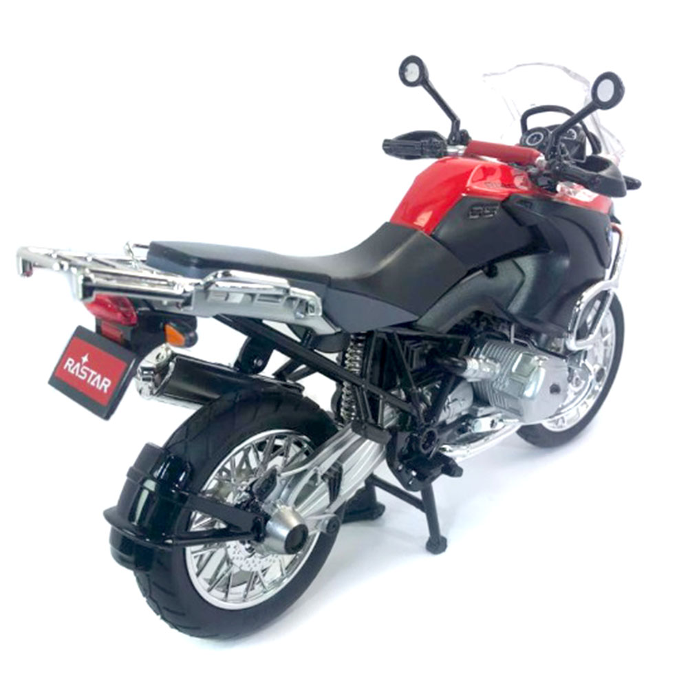 Miniatura Da Moto Bmw R1200 Gs, 22 Centímetros, Vermelho 1/9 - Imagem 3