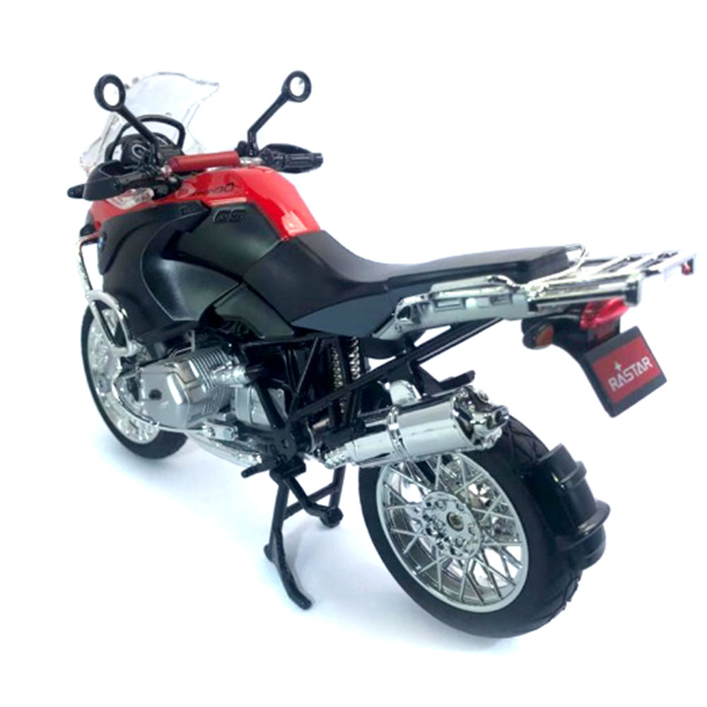 Miniatura Da Moto Bmw R1200 Gs, 22 Centímetros, Vermelho 1/9 - Imagem 9