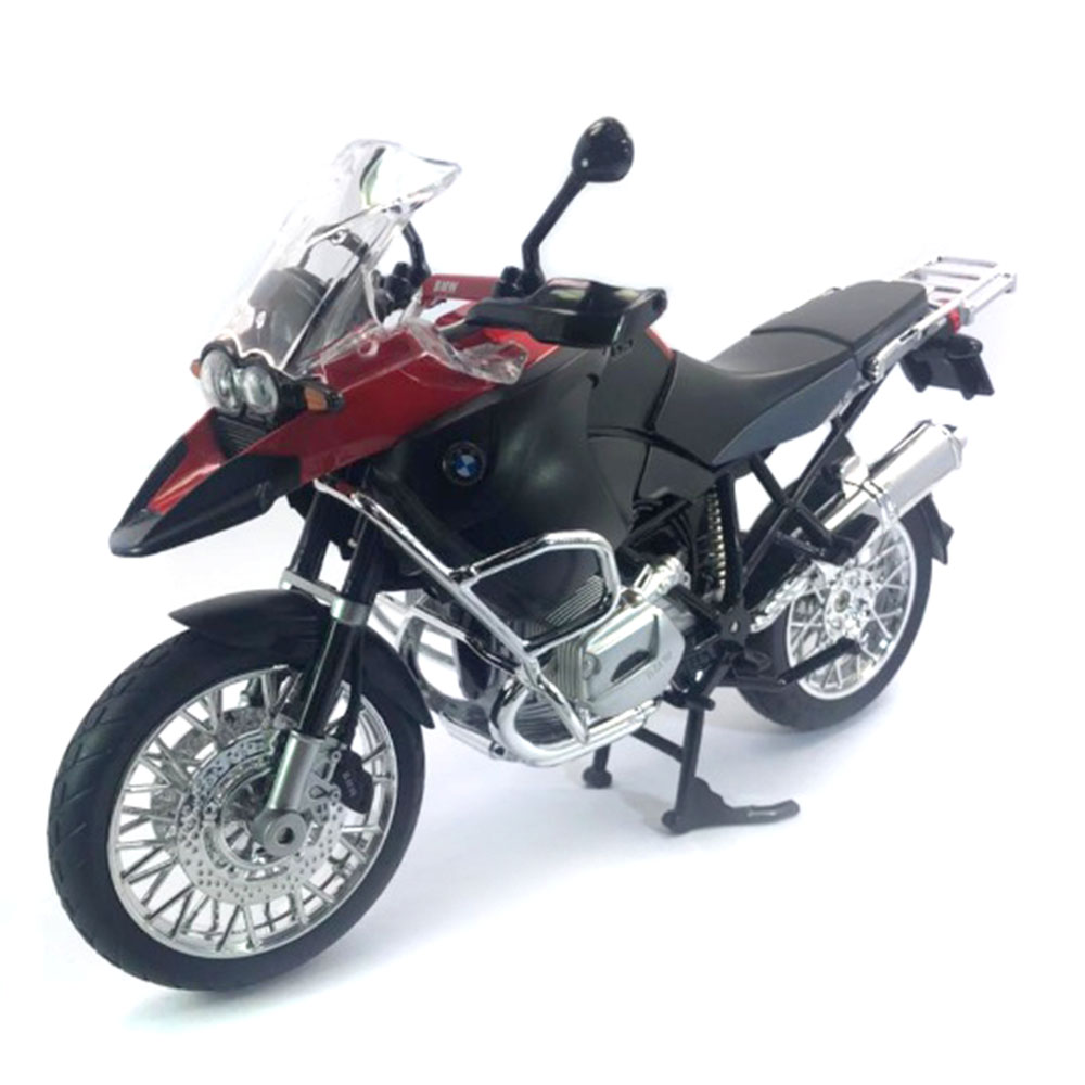 Miniatura Da Moto Bmw R1200 Gs, 22 Centímetros, Vermelho 1/9 - Imagem 10