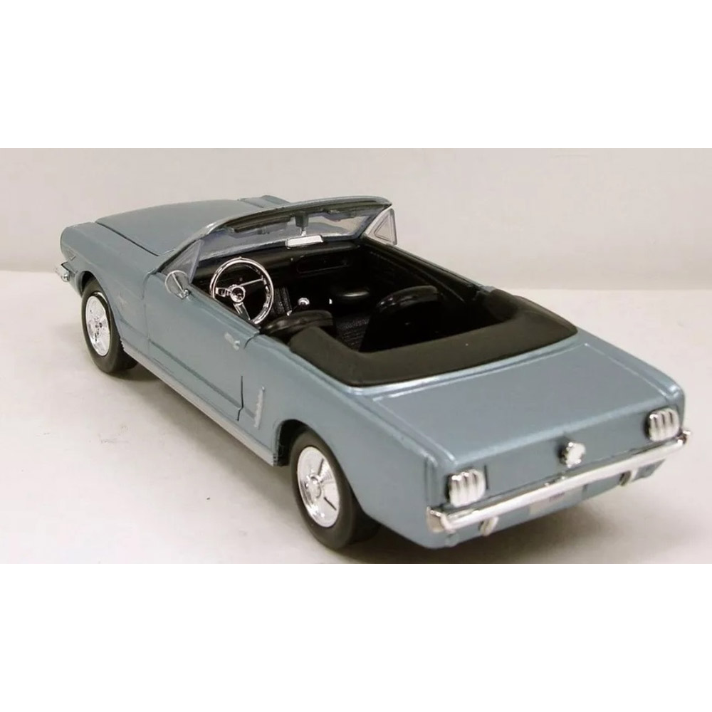 Miniatura Mustang 1/2 1964 Convertible Azul Motormax 1/24 - Imagem 3