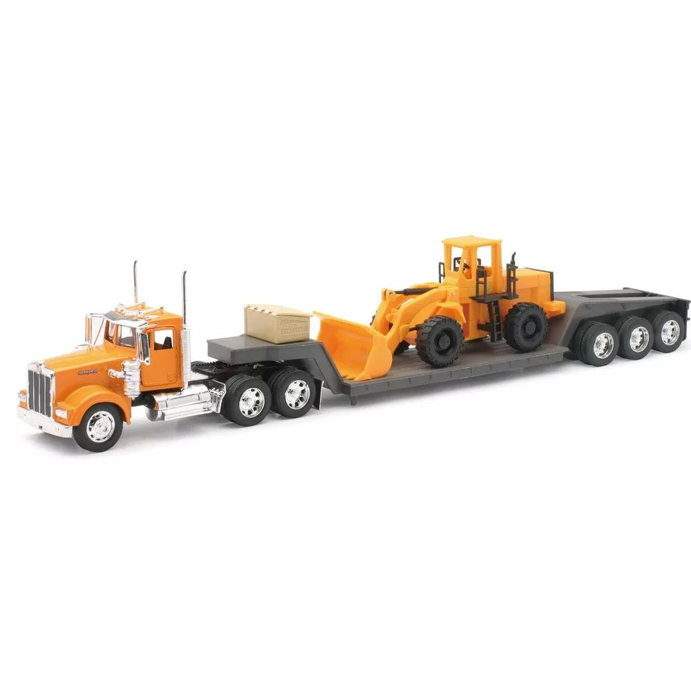 Miniatura Caminhão Kenworth W900 Trator Laranja 1/32