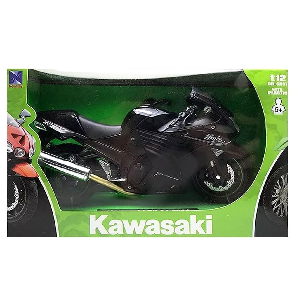 Miniatura Kawasaki Ninja Zx-14 2011 Preto New Ray 1/12 - Imagem 4