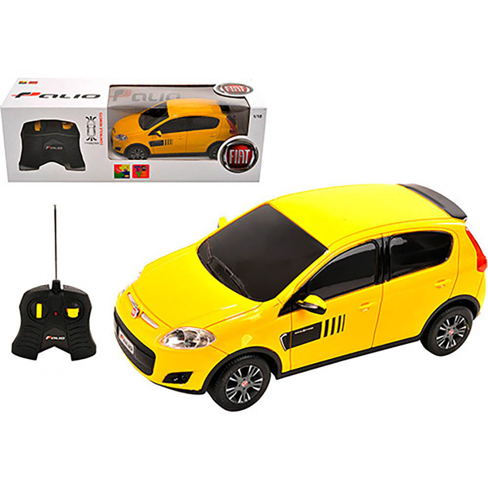 Fiat Novo Palio Controle Remoto 1:18 CKS Amarelo