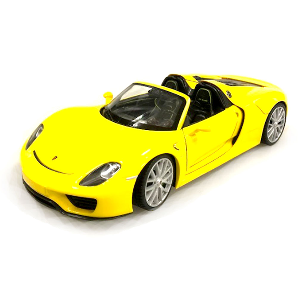 Miniatura Porsche 918 Spyder Amarelo Welly 1/24