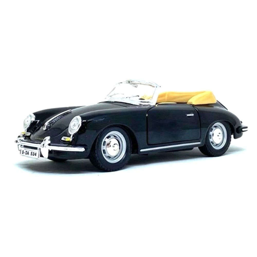 Miniatura Porsche 356B Cabriolet 1961 Preto Bburago 1/24