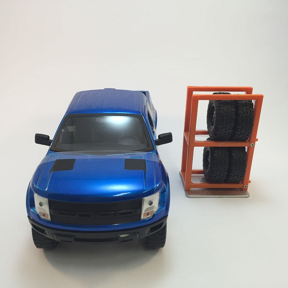 Miniatura Ford F-150 Svt Raptor 2011 Troca Rodas Azul 1/24 - Imagem 6
