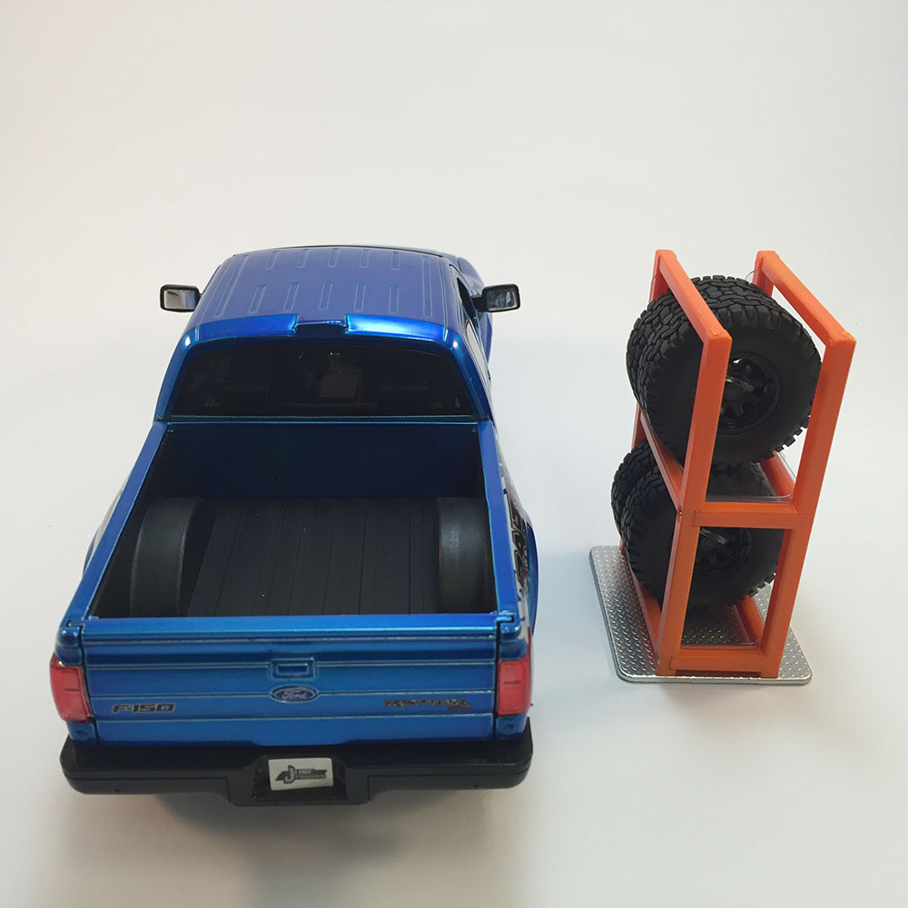 Miniatura Ford F-150 Svt Raptor 2011 Troca Rodas Azul 1/24 - Imagem 7