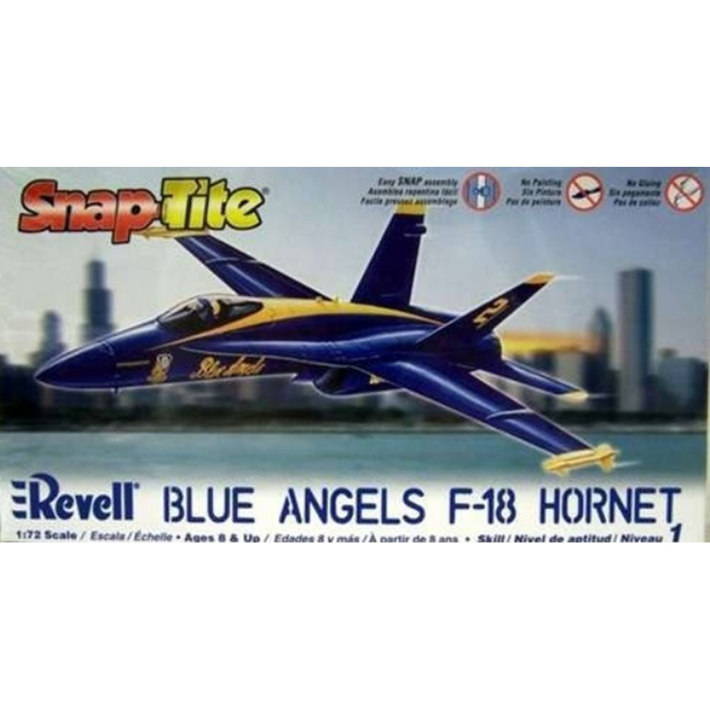 Miniatura Blue Angels F-18 Hornet Snaptite Revell 1/72 - Imagem 2