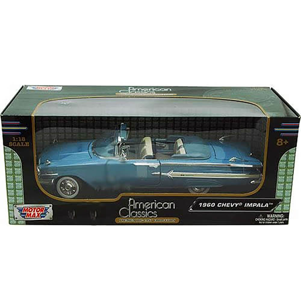 1960 Chevy Impala Conversível1:18 Motormax Azul - Imagem 5