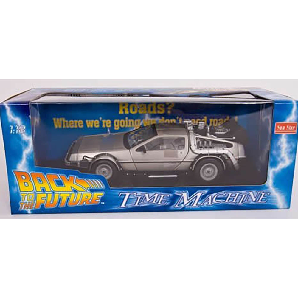 Delorean Time Machine Back to the Future Parte I Sunstar 1:18 - Imagem 10
