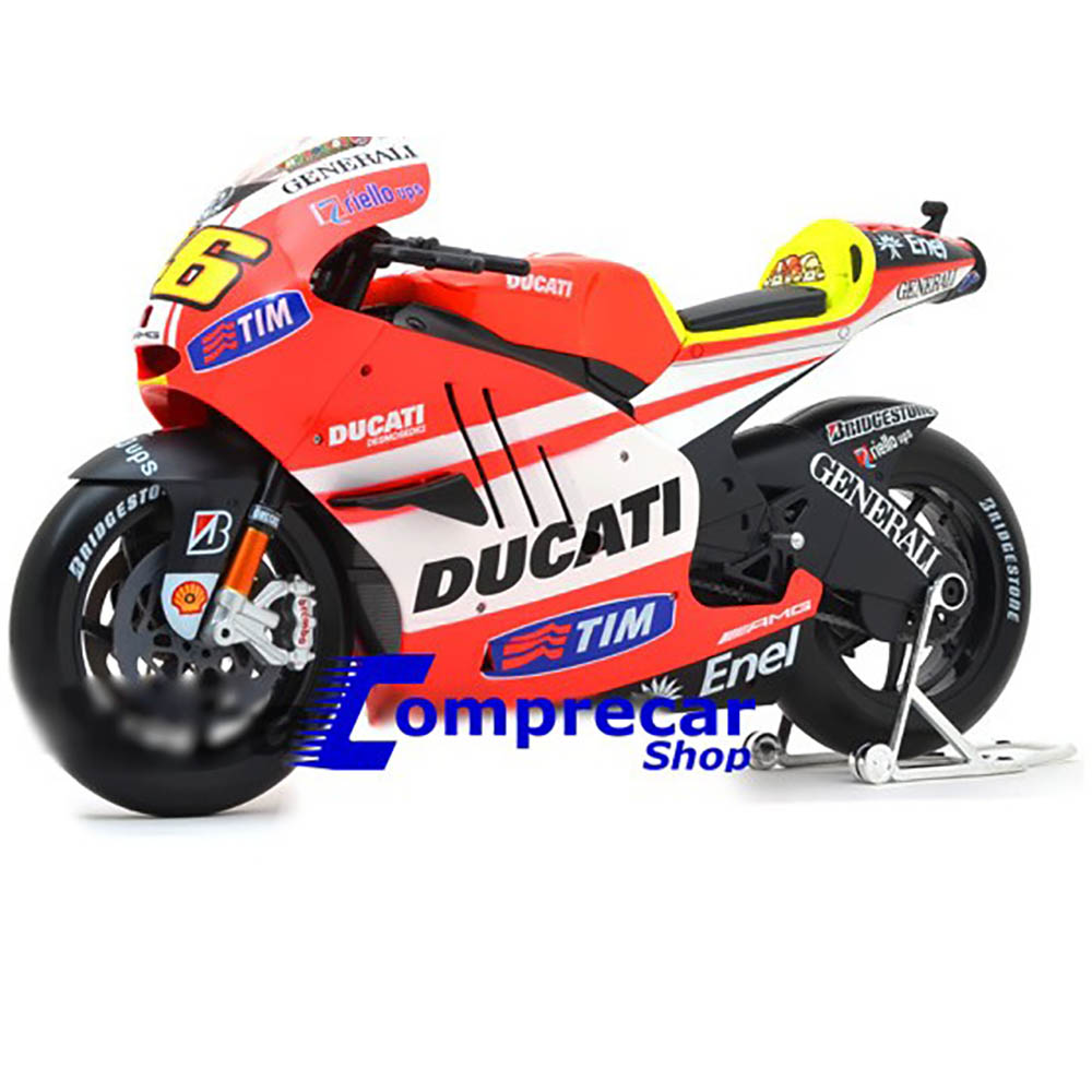 Miniatura Ducati Desmosedici 2011 V Rossi Maisto 35 Cm 1/6 - Imagem 4