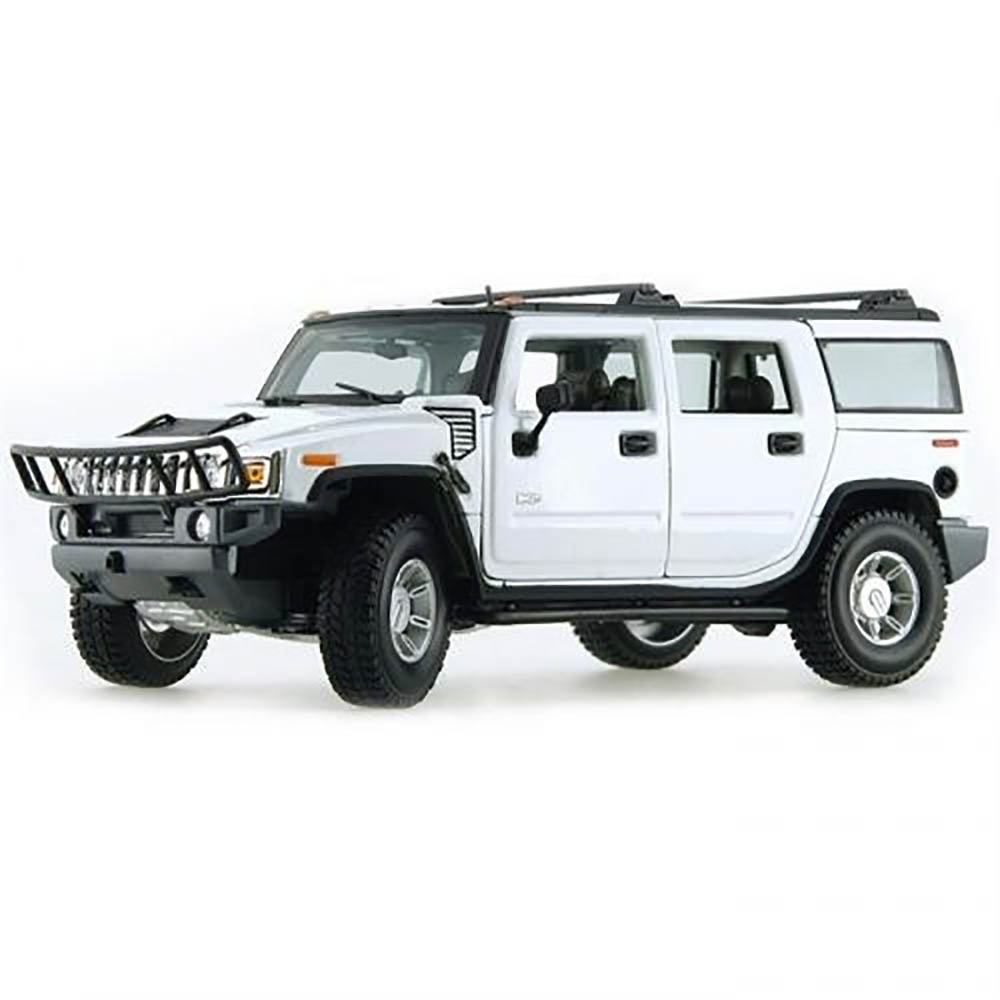 2003 Hummer H2 SUV 1:18 Maisto Branco