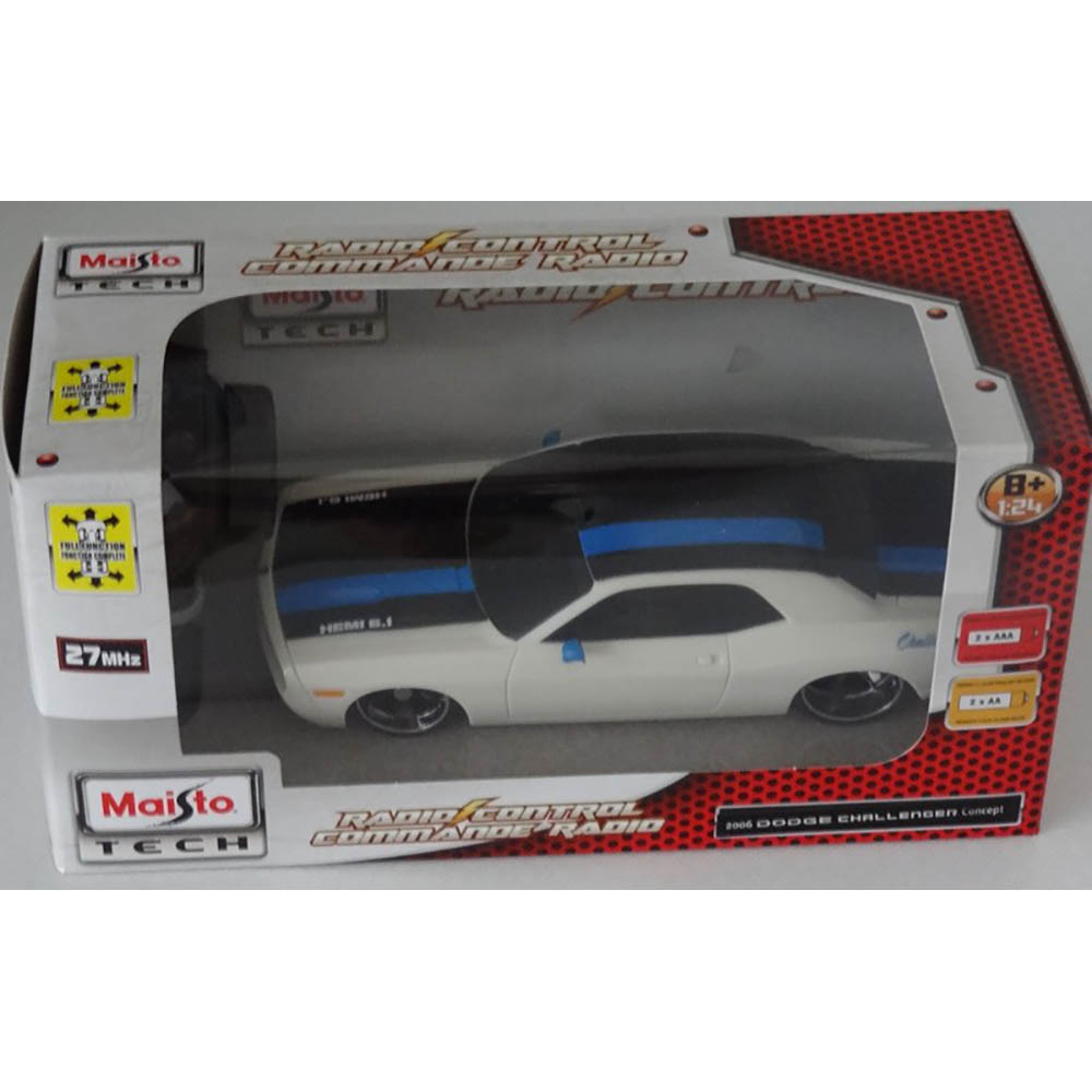 Dodge Challenger Concept 2006 1:24 Controle Remoto Maisto Branco - Imagem 6