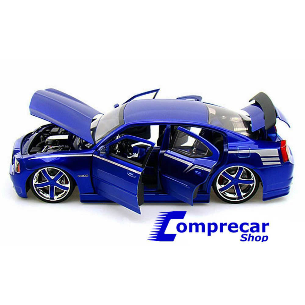 Miniatura Dodge Charger Srt8 Lopro 2006 Azul Toys 1/18 - Imagem 2