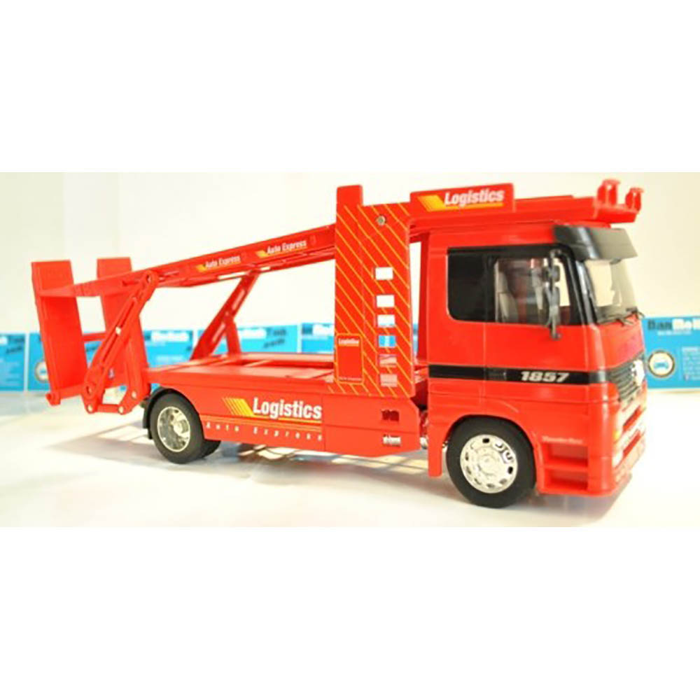 Caminhão Plataforma Cegonha Mercedes Benz Actros Welly Vermelho - Imagem 5