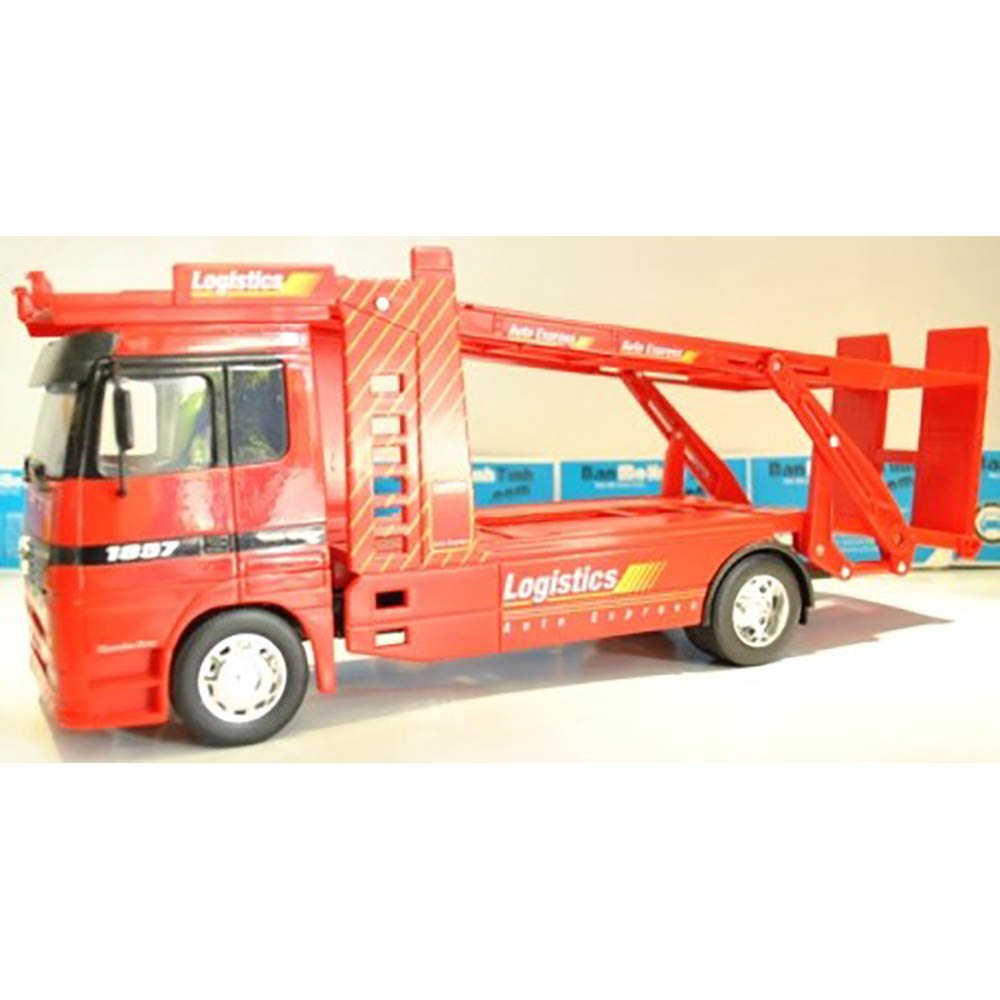 Caminhão Plataforma Cegonha Mercedes Benz Actros Welly Vermelho - Imagem 6