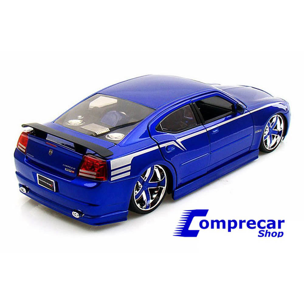 Miniatura Dodge Charger Srt8 Lopro 2006 Azul Toys 1/18 - Imagem 4